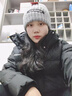 回力毛線帽子女冬季大頭圍百搭顯臉小加厚寬松針織護(hù)耳保暖冷帽防寒風(fēng) 灰色 均碼 曬單實(shí)拍圖