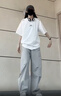 邁特優(yōu)夏季防曬涼感美式重磅短袖T恤男2025新款寬松半袖打底休閑上衣服 米白 2XL 曬單實(shí)拍圖