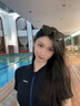 TOSWIM拓勝連體泳衣女顯瘦平角短袖溫泉高級感訓練專(zhuān)用保守大碼游泳衣 夜光水母平角 2XL 曬單實(shí)拍圖