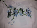 木皓短袖t恤男2025新款重磅美式純棉騰蔓花卉情侶半截袖潮牌寬松上衣 白色 XL （125斤-140斤) 曬單實(shí)拍圖