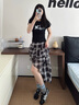 JKN襪子女夏季中筒襪【韓系卡通】ins可愛(ài)灰色波點(diǎn)愛(ài)心外穿長(cháng)襪5雙裝 曬單實(shí)拍圖