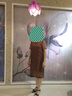 SOEM杭州真絲連衣裙女桑蠶絲寬松大碼中老年媽媽夏裝胖mm裙子 駝色 2XL 131-144斤 曬單實(shí)拍圖