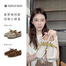 natursun奚夢瑤同款袋鼠鞋女2025春季新款牛津鞋休閑老錢風樂福鞋單鞋 灰色 37 曬單實拍圖