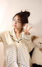 CEENIU睡衣女夏季2025新款冰絲法式高級(jí)波點(diǎn)印花長(zhǎng)袖家居服翻領(lǐng)長(zhǎng)褲套裝 波點(diǎn)冰絲 M 【建議80-100斤】 曬單實(shí)拍圖