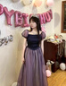 勤記音樂(lè )生藝考禮服鋼琴演出法式高端晚禮服女輕奢藝考晚會(huì )主持人服裝 紫色 [918] XL 曬單實(shí)拍圖