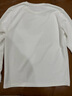 名創(chuàng  )優(yōu)品（MINISO）華夫格長(cháng)袖t恤男220G重磅圓領(lǐng)春秋季耐磨抗皺打底衫 白 M  曬單實(shí)拍圖