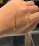 中國黃金（CHINA GOLD）鳳尾黃金耳環(huán)女士足金流蘇耳線七夕情人節(jié)禮物送女友生日老婆結(jié)婚 鳳尾足金耳線 曬單實拍圖