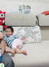 贏(yíng)一貝寶寶短袖套裝夏季韓版新款運動(dòng)上衣短褲兩件套兒童韓版童裝夏裝男 白色恐龍 73碼適合身高60-73cm 曬單實(shí)拍圖