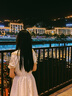與欣法式復(fù)古甜美花邊娃娃領(lǐng)新品連衣裙女2025夏季可愛少女小個子裙子 米杏色 均碼 可備注碼數(shù) 曬單實拍圖