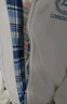 LDBE美式格子連帽開衫衛(wèi)衣女新款寬松小個子加絨加厚秋冬季拉鏈外套潮 白色【秋冬加絨】 M 曬單實拍圖