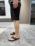 公羊拖鞋男人字拖真皮防滑耐磨頭層牛皮夏季沙灘男士涼拖鞋 棕色  44  曬單實拍圖