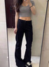 FitonTon美式微喇叭工裝褲女2025年夏季新款高腰顯瘦潮流復古馬蹄褲 曬單實拍圖