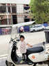 美克杰加長(cháng)加厚7字電動(dòng)電瓶車(chē)棚雨棚摩托車(chē)擋風(fēng)罩遮雨蓬遮陽(yáng)雨傘防曬篷 加長(cháng)款全透明白色 有后視鏡車(chē)型 曬單實(shí)拍圖