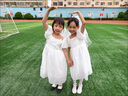 女童2023夏季新款白色禮服公主連衣裙兒童六一花童演出蓬蓬長裙子 白色 純棉內(nèi)里不扎人 100 建議身高0.9米左右 曬單實拍圖