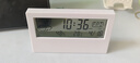 棉尾兔 創(chuàng  )意電子鬧鐘學(xué)生用臥室床頭智能天氣個(gè)性懶人簡(jiǎn)約北歐 白色+透明款 原套餐 曬單實(shí)拍圖