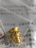 權(quán)大福實(shí)心黃金999足金復(fù)古法王F2佛塔鳳眼佛頭三通菩提手串文玩配飾 底寬9mm單顆約3.5g 曬單實(shí)拍圖