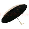 魔小宅24骨復(fù)古折疊雨傘男女晴雨兩用黑膠防曬遮陽全自動太陽傘雙人大號 24龍骨自動雨傘星夜黑 曬單實(shí)拍圖