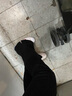 百圖betu女裝春季新款牛仔褲高腰喇叭褲開叉復(fù)古牛仔褲女2402T75 黑色 L 曬單實(shí)拍圖