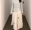 蝶嬌諾（DIEJIAONUO）連衣裙2025年春季女裝新款韓版甜美純欲風(fēng)甜辣妹初戀心機法式顯瘦 上衣+裙子 S 曬單實拍圖