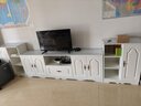 木奉堂電視柜茶幾組合落地簡(jiǎn)約小戶(hù)型歐式輕奢儲物柜加高款組合簡(jiǎn)易地柜 300暖白色組合180柜+左右邊柜 曬單實(shí)拍圖