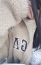 Gap男女裝毛氈布logo仿羊羔絨連帽衛(wèi)衣外套609272 卡其色 175/96A(L) 亞洲尺碼 曬單實(shí)拍圖