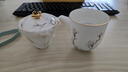 瑪戈隆特便攜旅行茶具套裝功夫茶具骨瓷茶杯一壺二杯黃金琺瑯彩5頭 曬單實拍圖