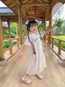 G.DUCKKIDS兒童漢服女童夏裝連衣裙夏季仙古裝新款中國風(fēng)女孩唐裝童裝襦裙子 綠色 100 建議身高90-100cm年齡3-4歲 曬單實(shí)拍圖