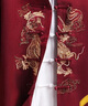 羅蒙（ROMON）春秋唐裝外套男夾克套裝爸爸裝中老年中國(guó)風(fēng)復(fù)古盤扣爺爺長(zhǎng)袖漢服 (春秋)酒紅色【外套+褲子】 XL (體重130-150斤) 曬單實(shí)拍圖