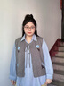 慕姍詩怡（MsShe）MsShe【仿兔絨紗】大碼女裝2025秋裝襯衫V領(lǐng)手繡花朵毛衣馬甲套裝 A款馬甲-深灰色現(xiàn)貨, 6XL 曬單實拍圖