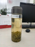 希諾（heenoor）單層玻璃杯帶提環(huán)家用便攜夏季上學泡茶杯商用耐高溫車載水杯 XN6037-565ml富貴灰-帶提環(huán) 曬單實拍圖