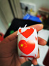 Touch Fish 五星紅旗貼紙國(guó)旗臉貼紙中國(guó)心愛(ài)心兒童貼臉運(yùn)動(dòng)會(huì)國(guó)慶節(jié)假日球迷助威啦啦隊(duì) 心形款25*25mm500枚 曬單實(shí)拍圖