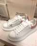 亞歷山大麥昆（Alexander McQueen）女鞋經(jīng)典小白鞋禮物款粉尾553770 WIAIH 9182 38.5 曬單實(shí)拍圖