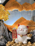歐梵普（oufanpu）招財(cái)貓擺件發(fā)財(cái)樹開業(yè)禮物辦公室招財(cái)電視柜酒柜流沙畫桌面裝飾品 發(fā)財(cái)樹招財(cái)貓擺件-紫色背靠金山 中式喬遷開業(yè)好禮 曬單實(shí)拍圖