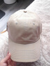 班迪猴2024款深頂大頭圍字母棒球帽女防曬百搭刺繡顯臉小寬彎檐鴨舌帽子 米白色 XL (60cm以上) 曬單實(shí)拍圖