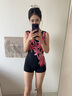 美樂(lè )菲（MEILEFEI）泳衣女款2025新款保守連體平角游泳館專(zhuān)用遮肚顯瘦泡溫泉 黑色 L 80-98斤 曬單實(shí)拍圖