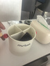 麥桶桶（Mr.Bin）創(chuàng)意筆筒收納盒子護(hù)膚品遙控器茶幾桌面化妝刷梳子收納筒框置物架 奶油白款1個(gè)-圓珠提手/分格收納 曬單實(shí)拍圖