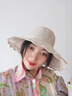 察今 新款2025可水洗折疊帽子女春夏季防曬遮陽(yáng)帽夏天涼帽百搭漁夫帽 米色【帶防風(fēng)繩】 曬單實(shí)拍圖