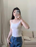 槿城美背吊帶2025新款爆款女內(nèi)搭黑色背心外穿帶胸墊打底甜辣小上衣夏 白色 可調(diào)節(jié)【固定胸墊】GF633 曬單實(shí)拍圖