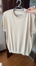 布先生時(shí)尚撞色條紋針織t恤2024夏季涼感男士短袖 雅米杏 XXXL/190  曬單實(shí)拍圖