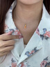 中國黃金CHINA GOLD上岸錦鯉黃金項鏈女足金吊墜金榜題名逢考必過勵志禮物送女友生日 足金紅運錦鯉吊墜贈S925鏈 曬單實拍圖