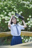 九寸陽(yáng)光套裝女JK制服三件學(xué)院風(fēng)藍(lán)色襯衣春秋長(zhǎng)袖條紋襯衫學(xué)生校供設(shè)計(jì)感 藍(lán)色 襯衫+半裙+領(lǐng)帶 M （襯衫+半裙+領(lǐng)帶 不含胸牌） 曬單實(shí)拍圖
