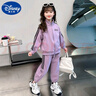 G.DUCKKIDS女童套裝春秋款2025新款韓版休閑運動(dòng)童裝女中大童春裝兩件套 紫色套裝 140 cm 曬單實(shí)拍圖
