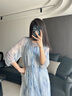 玖姿·安娜蔻優(yōu)雅假日浪漫暈染印花雪紡連衣裙女2025夏季新款 花紫 S 曬單實(shí)拍圖