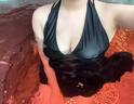 羽雅曼泳衣女士泡溫泉2025新款連體高級(jí)感遮肉顯瘦大碼保守連體度假泳裝 黑色交叉肩帶 均碼 【80-120斤】 曬單實(shí)拍圖