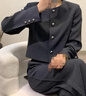 朗姿小香風(fēng)上衣圓領(lǐng)春季新款氣質(zhì)設計感通勤灰色短外套/褲子 深灰色西裝 S 曬單實(shí)拍圖