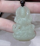 汐唯輕奢和田玉綠度母玉吊墜護(hù)身符玉石掛件玉佩男款女觀音頭玉墜玉器 小號(hào)/尺寸約42*28MM和田玉吊墜 曬單實(shí)拍圖