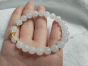 豆蔻時(shí)光8mm和田玉白玉黃金手串足金玫瑰花玉石手鏈本命年生日禮物女士款 曬單實(shí)拍圖