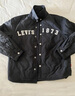 Levi's李維斯情侶同款字母印花翻領(lǐng)寬松美式復(fù)古時尚夾棉外套七夕禮遇 黑色 L 曬單實拍圖