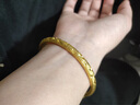 星卡龍黃金手鐲女時(shí)尚滿(mǎn)天星推拉手環(huán)媽媽款999足金包銀鐲子純金送長(cháng)輩 包金2.2克圓棍滿(mǎn)天星手鐲約30克 曬單實(shí)拍圖
