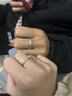 BOEAY踏雪尋梅情侶對戒情侶戒指男士純銀戒指女款男生鐘久久結求婚一對 踏雪尋梅情侶對戒/免費刻字 曬單實(shí)拍圖